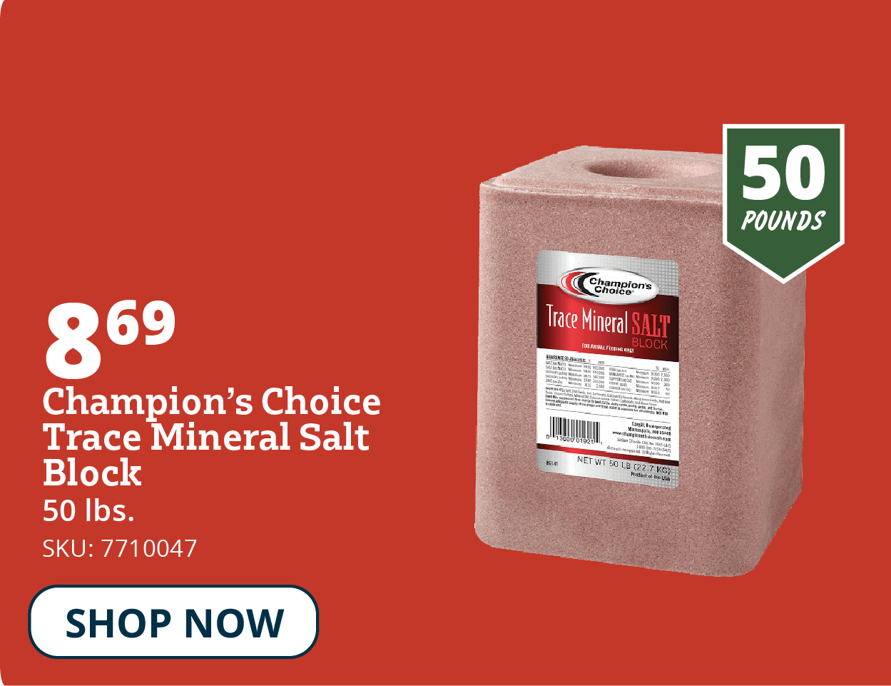 Champion's Choice Trace Mineral Salt Block