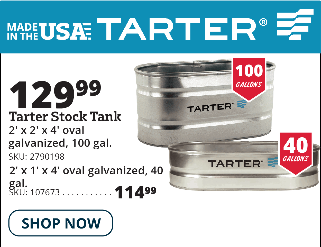 tarter stock tanks