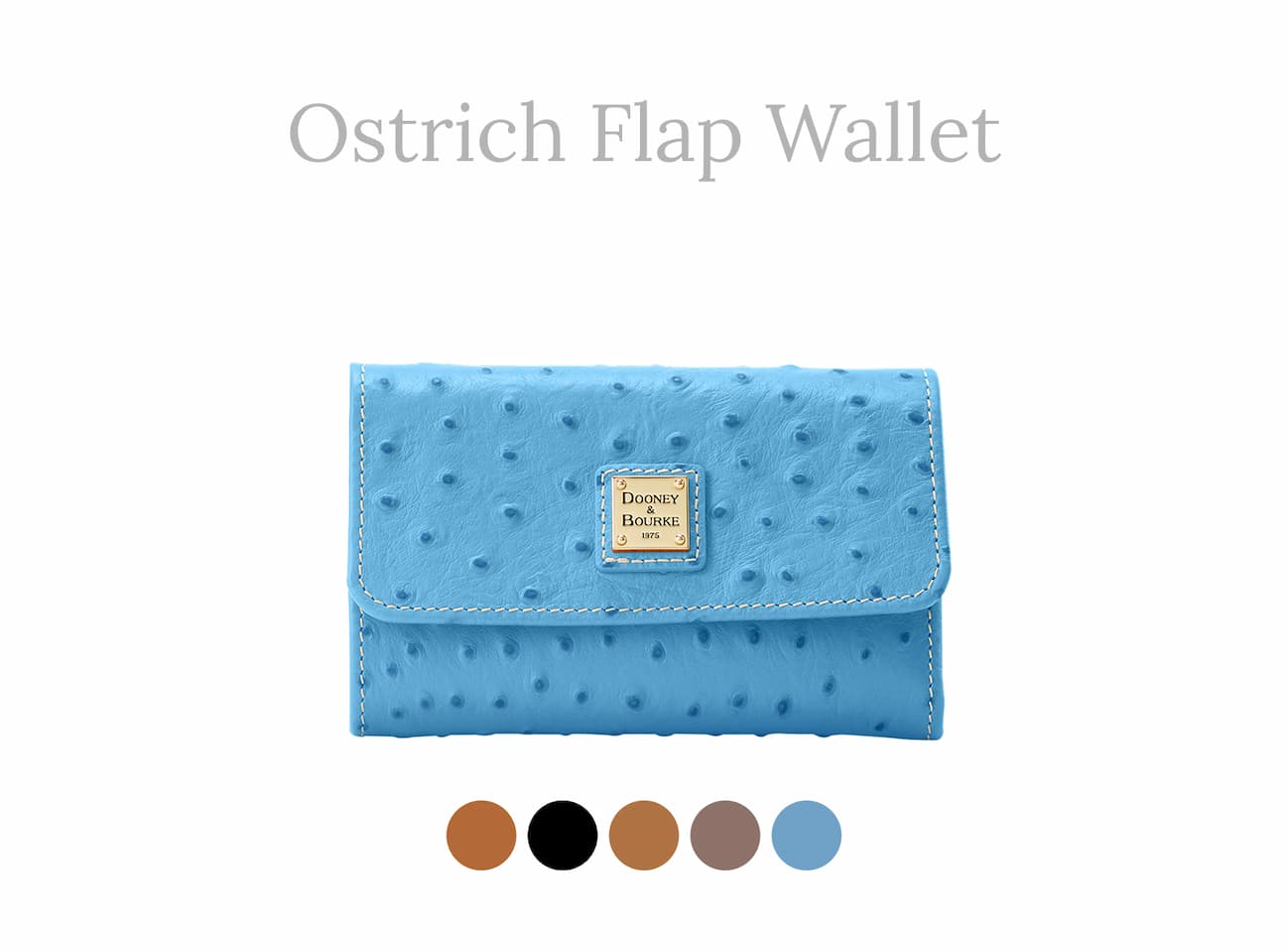 Ostrich Flap Wallet