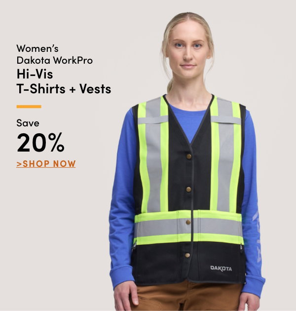 Women's Dakota WorkPro Hi-Vis T-Shirts and Vests Save 20%