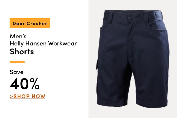 Door Crasher Men's Helly Hansen Workwear Shorts Save 40%