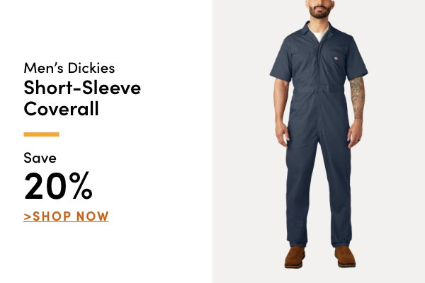 Men's Dickies Short-Sleeve Coverall Save 20%