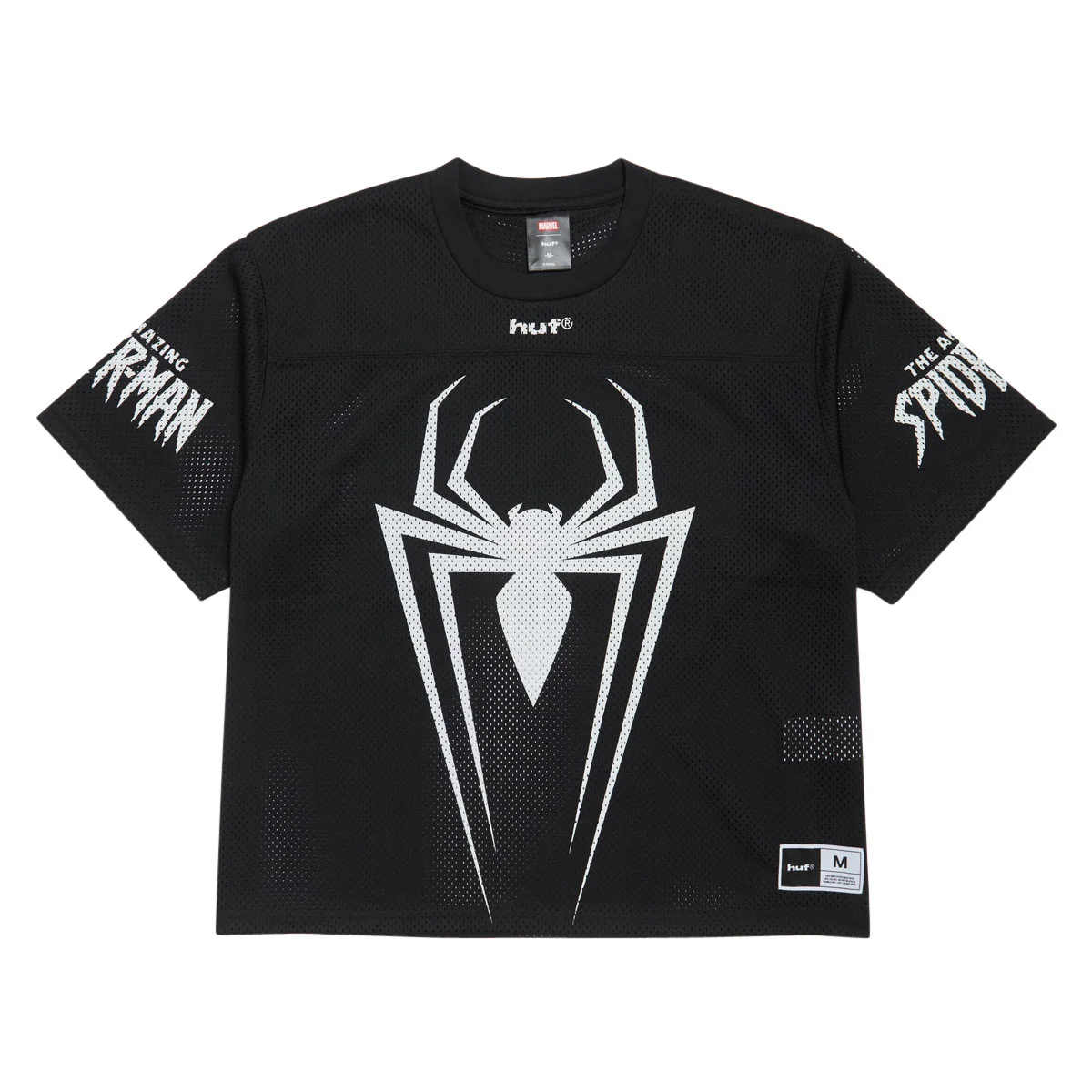 Image of HUF x Spiderman Football Jersey Shirt - Black