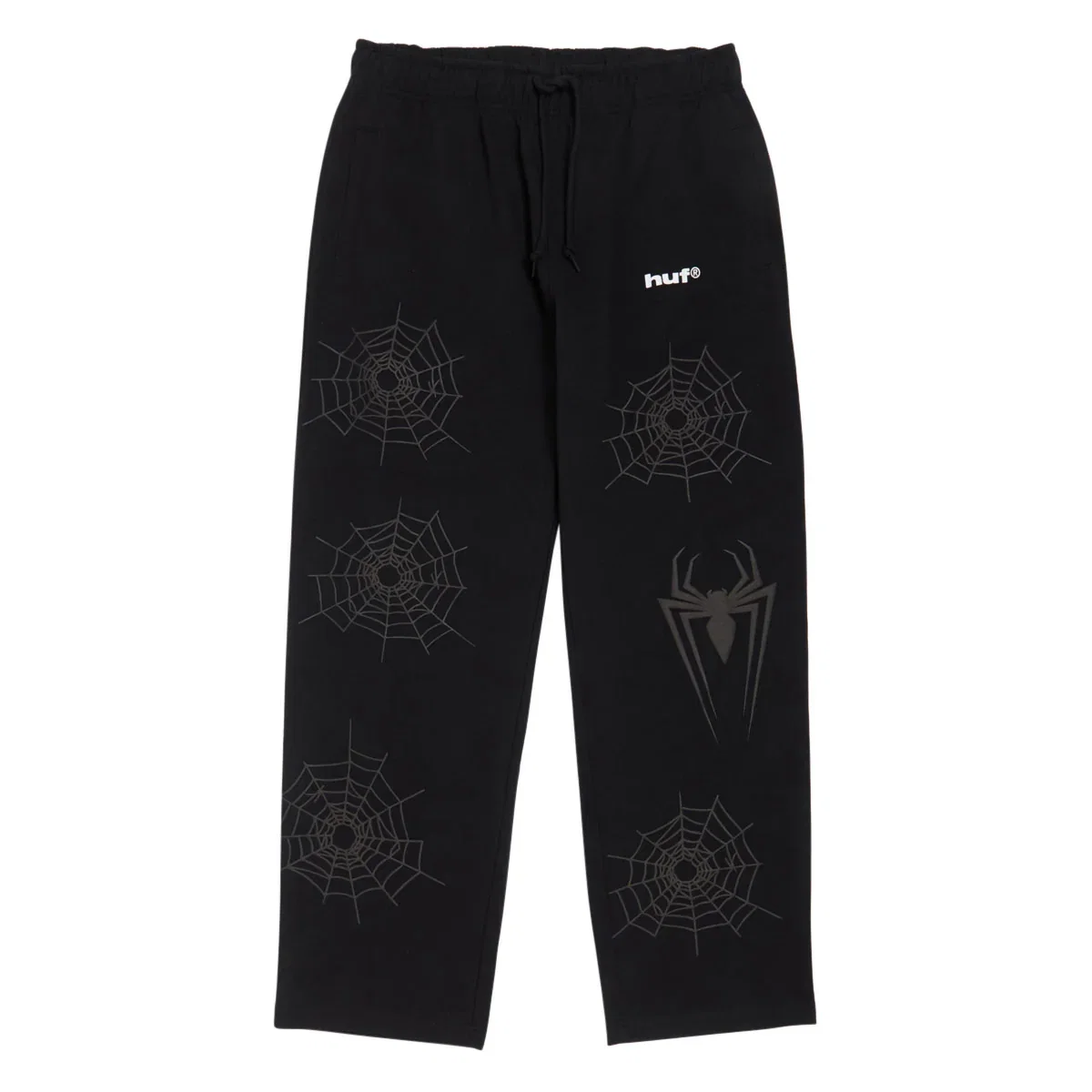 Image of HUF x Spiderman Fleece Pants - Black
