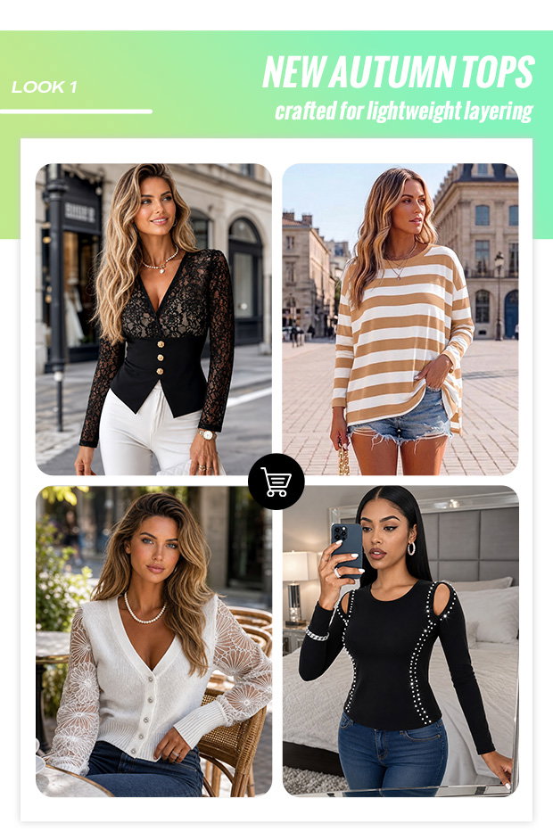 New autumn tops crafted for lightweight layering