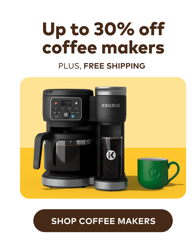 Up to 30% off coffee makers plus free shipping