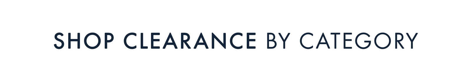 Shop Clearance By Category 