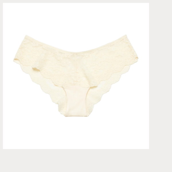 Diva Cheeky Panty with Timeless Lace in Pearled Ivory