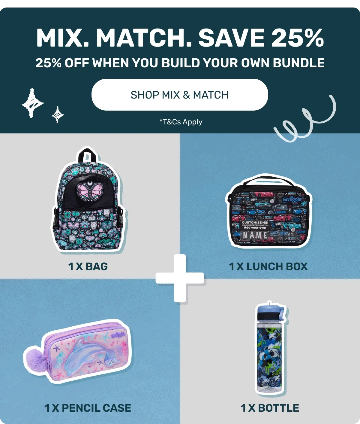 Mix. Match. Save 25% | 25% off when you build your own bundle