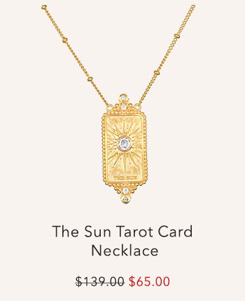 Sun Tarot Card Necklace