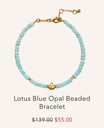 Lotus Blue Opal Beaded Bracelet
