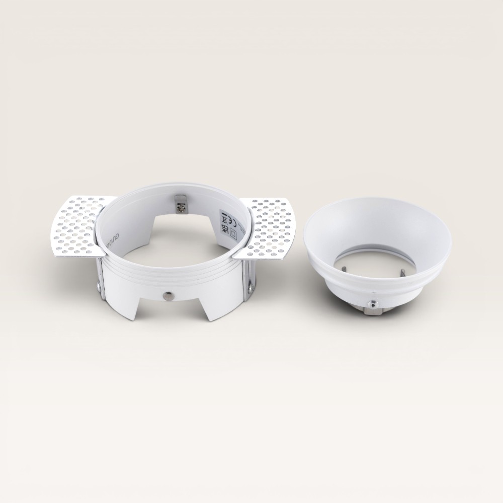 Junaro Bianco trimless recessed spotlights in two parts, without GU10