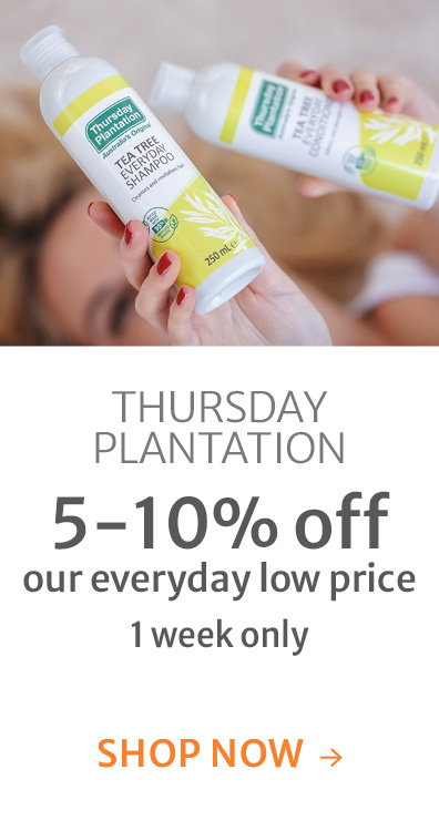5-10% off our everyday low price on Thursday Plantation