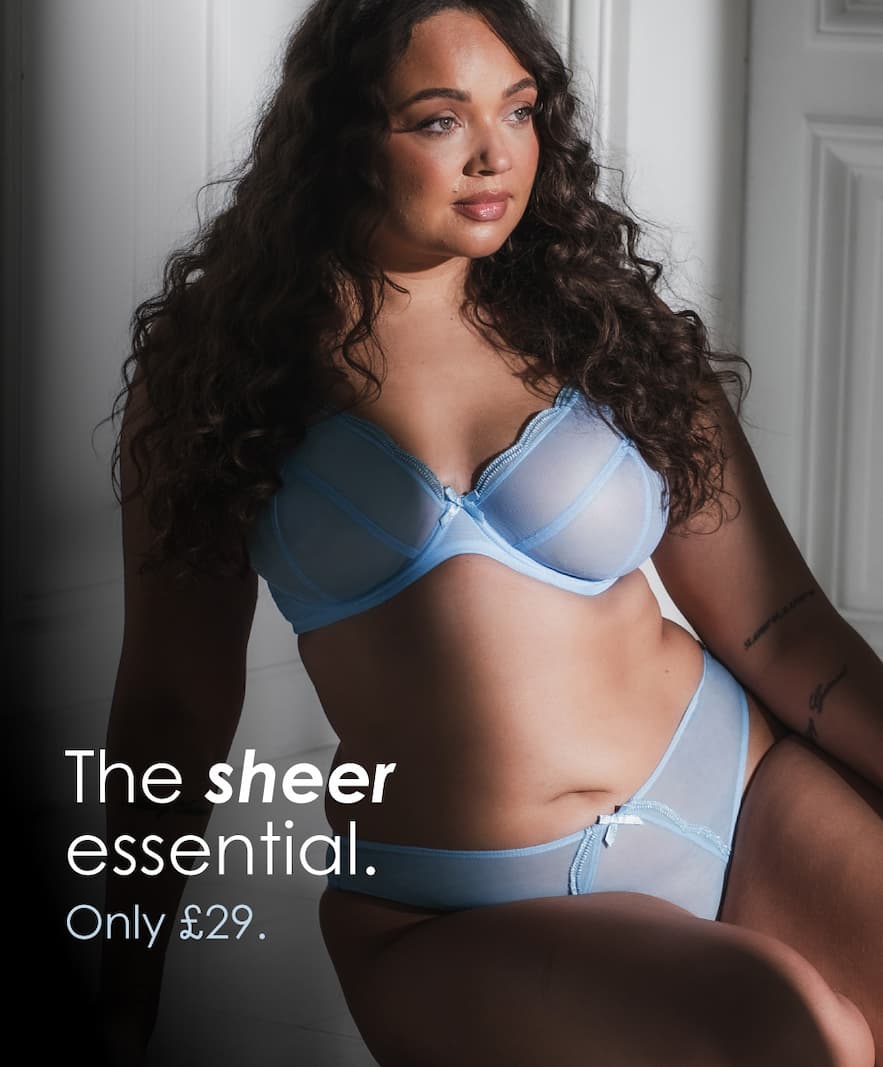 Lightstyle Scallop Plunge Bra Light Blue/Silver