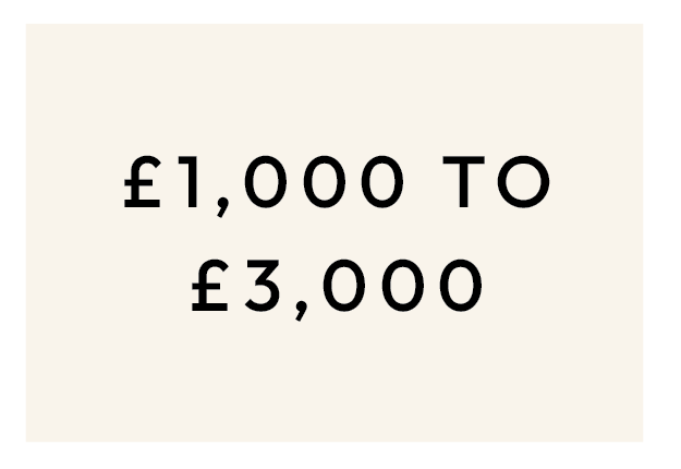£1,000 to £3,000