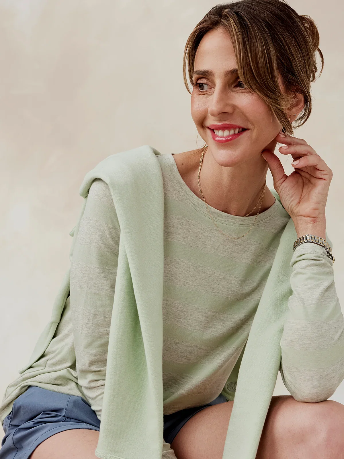 Image of All Day Long Sleeve T-Shirt - Stripe