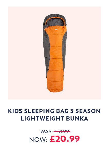 Kids Sleeping Bag 3 Season Lightweight Bunka
