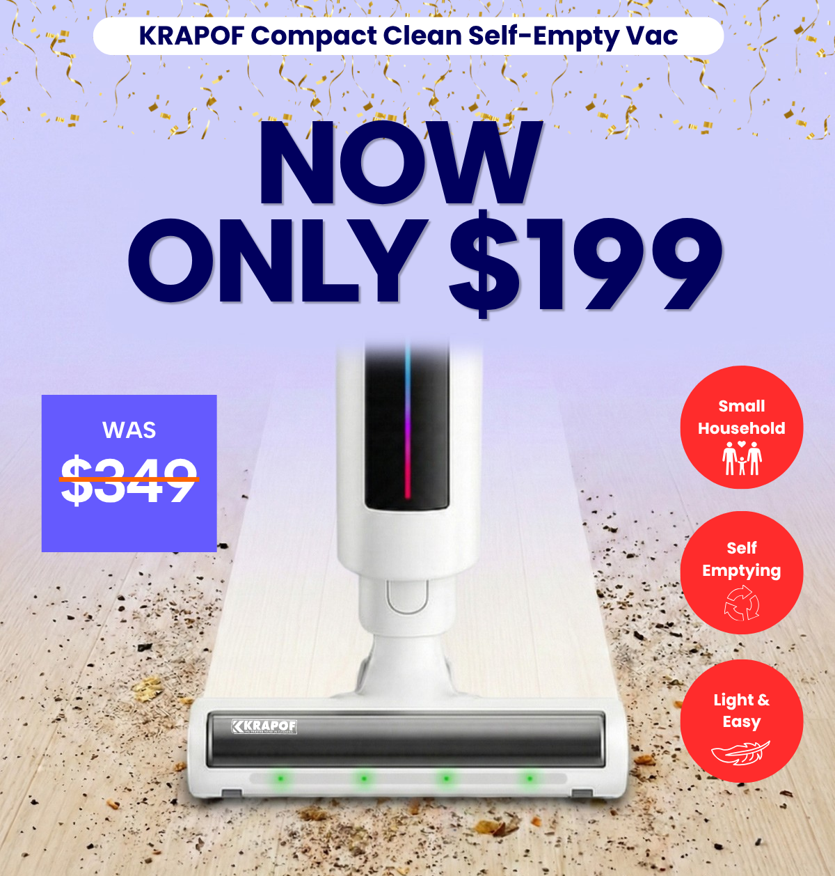 Self-Empty Compact Vac