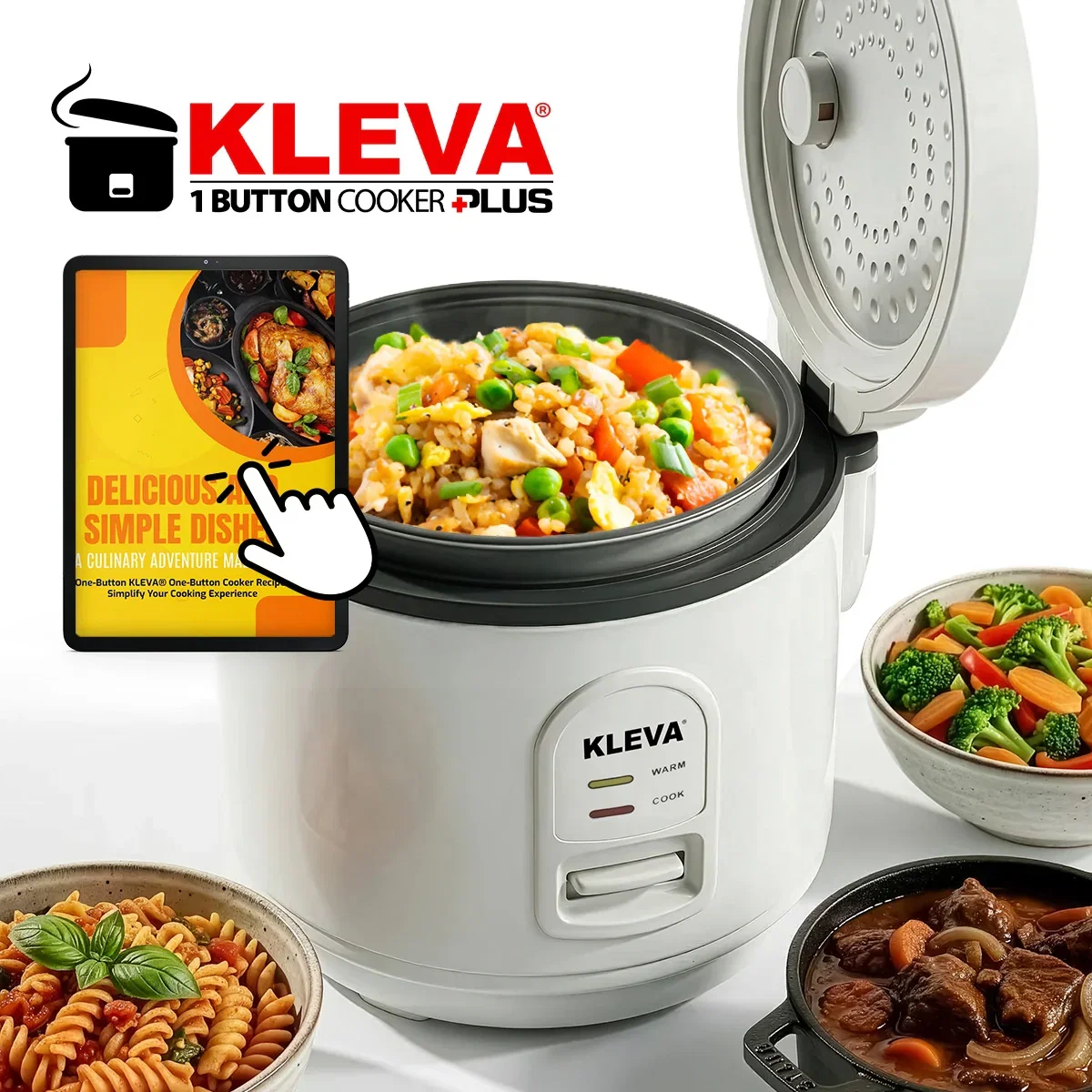 Image of KLEVA® 10-in-1 One Button Multi Cooker Plus