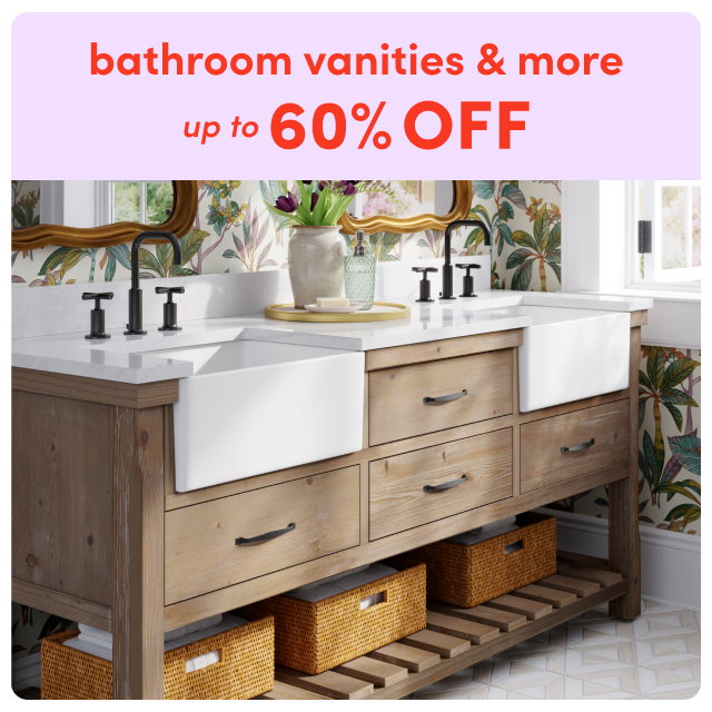 bathroom vanities & more on sale