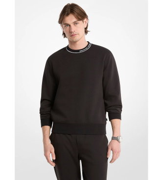 Sudadera de mezcla de algodón con logotipo negro