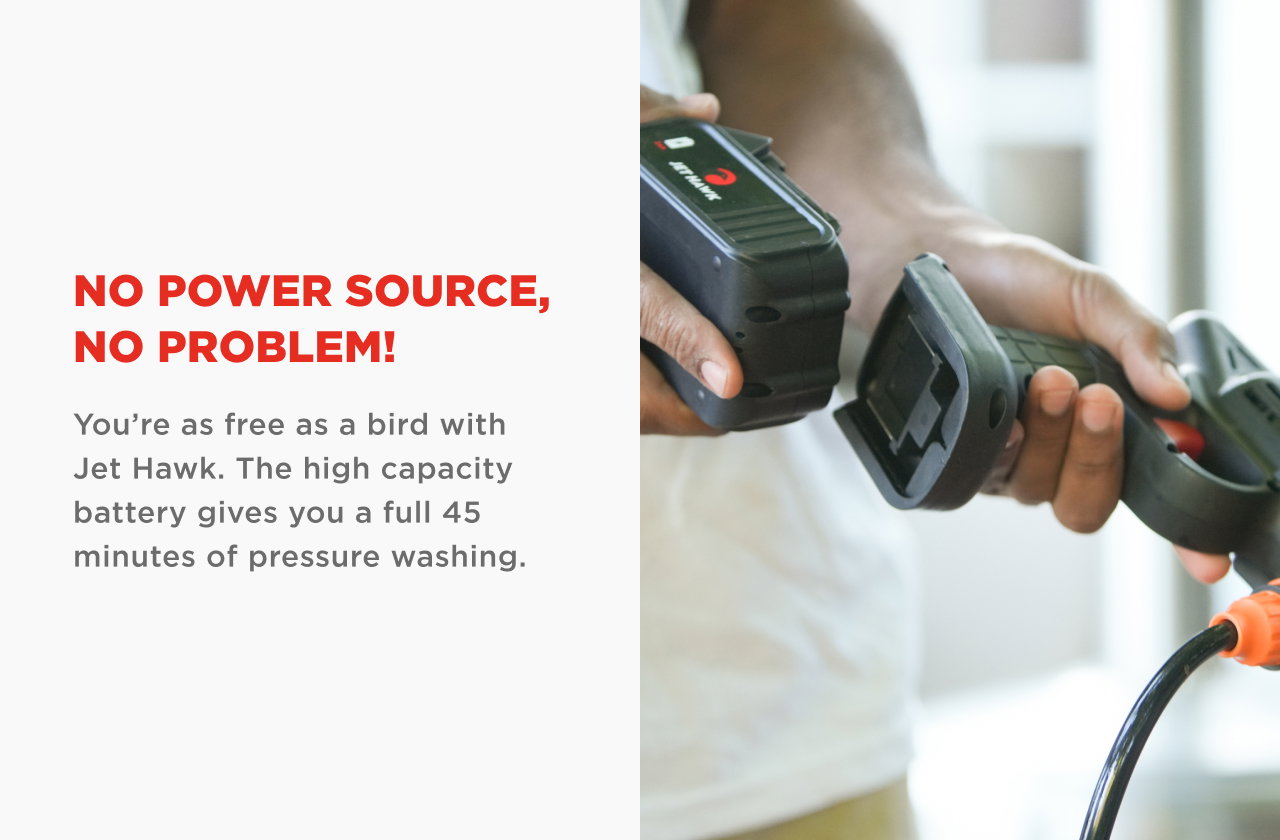 Jet Hawk Cordless Portable Pressure Washer - SAVE 12%