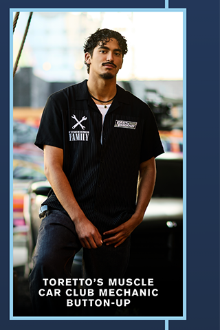 Toretto's Muscle Car Club Mechanic Button-Up