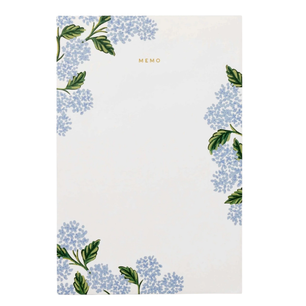 Blue Hydrangea Memo Pad