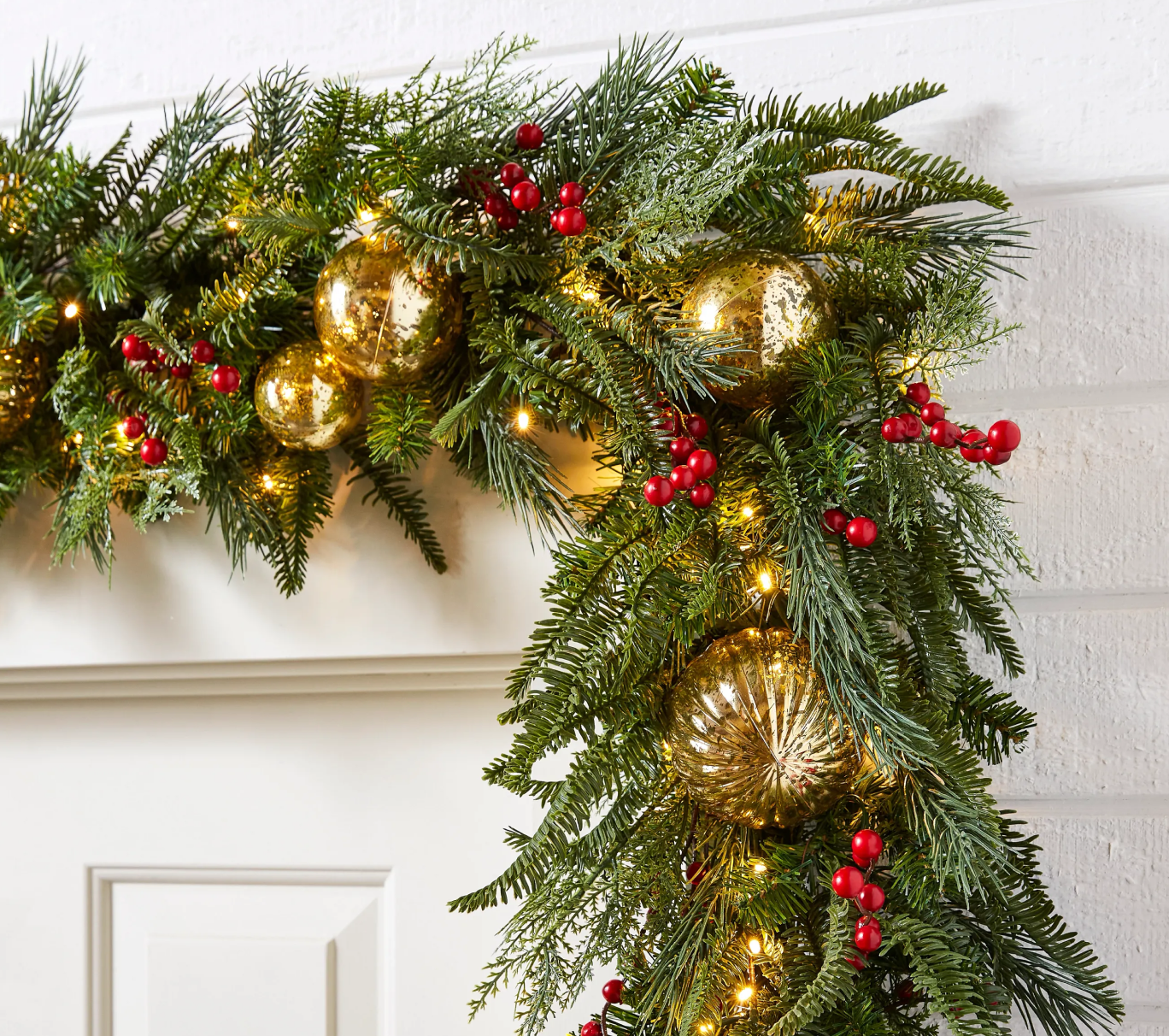 Outdoor Pine Peak Holiday Artificial Christmas Garland