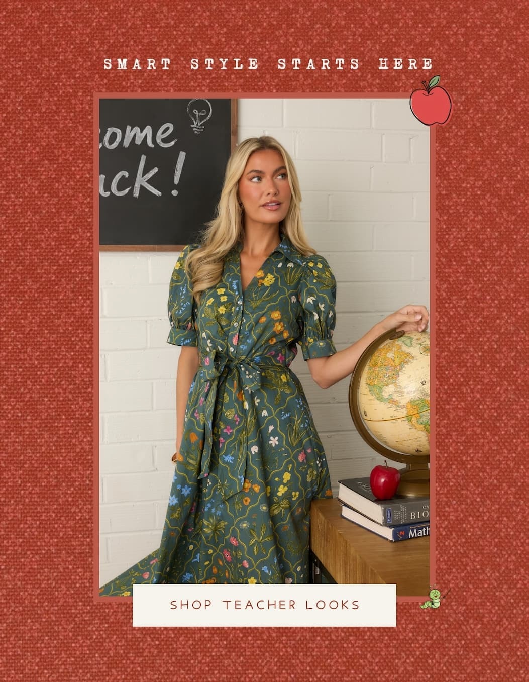 "Smart style starts here. Shop Teacher Looks."
