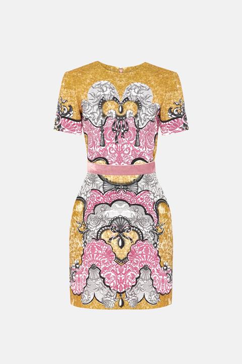Colbert Dress Rocaille Lace Rose