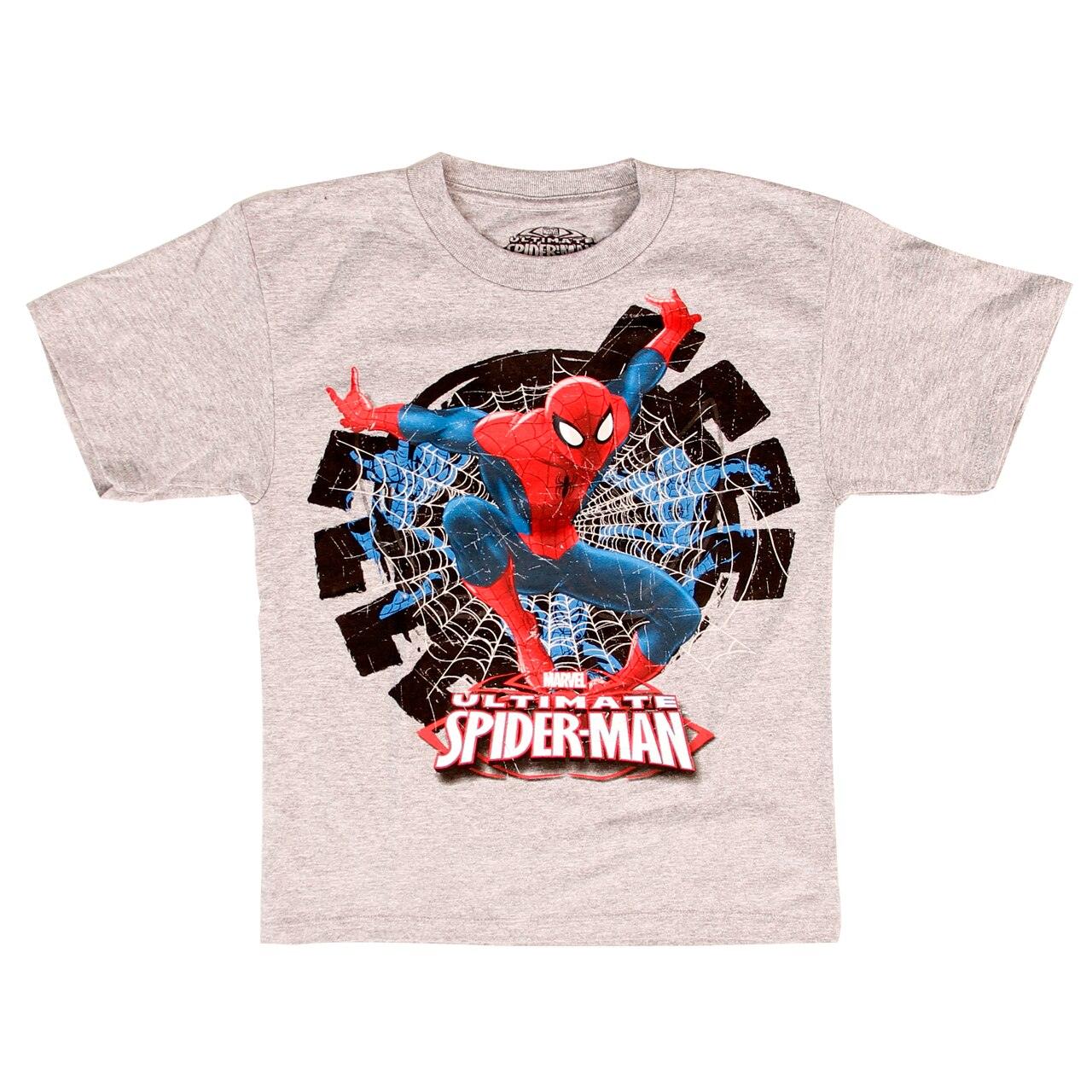 Image of Ultimate Spider-Man Flying Hidden Glow in the Dark T-Shirt