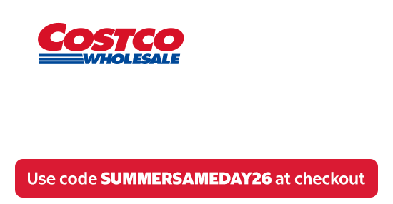 Costco Wholesale Sameday. Save $10. Use code SUMMERSAMEDAY26 at checkout.
