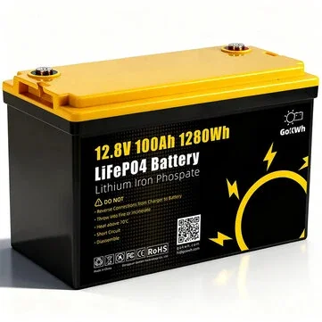Gokwh 12V 100AH LiFePO4 Lithium Battery 1280Wh Energy Storage Box Battery Series Built-in BMS