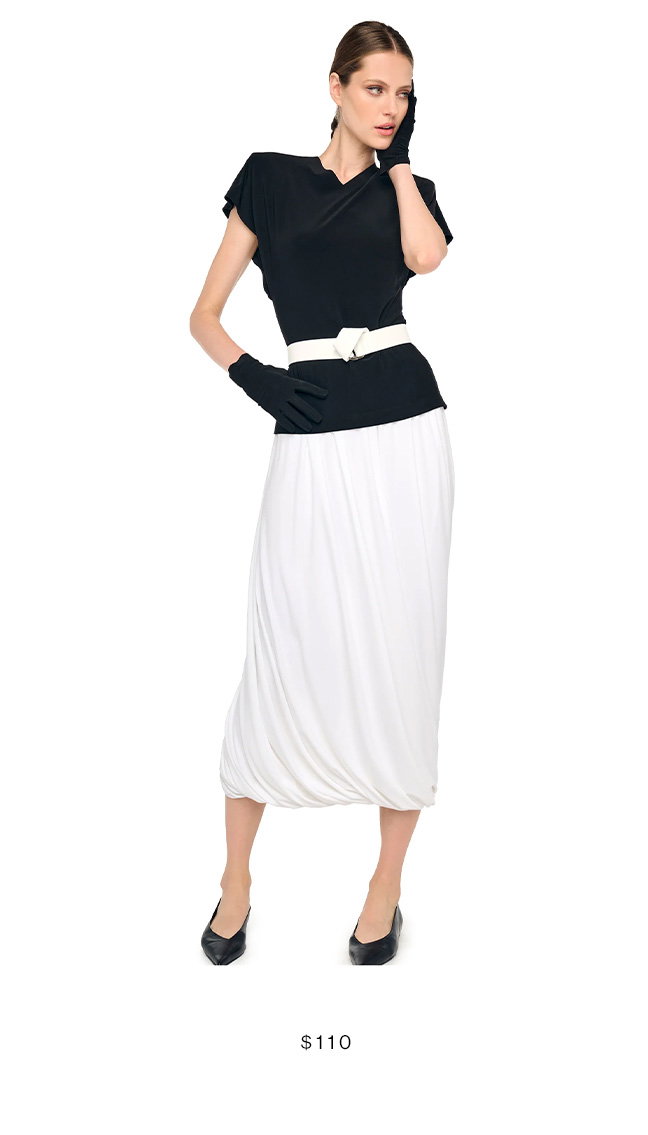 TWIST MIDCALF SKIRT