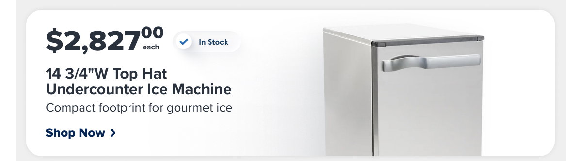 Manitowoc Ice UCP0050A 14 3/4"W Top Hat Undercounter Ice Machine - 52 lbs/day, Air Cooled