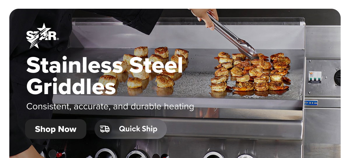 Star Quick Ship Stainless Steel Griddles