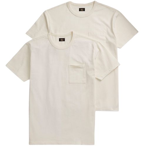 RRL by Ralph Lauren Garment-Dyed Pocket T-Shirt Two-Pack - Off White