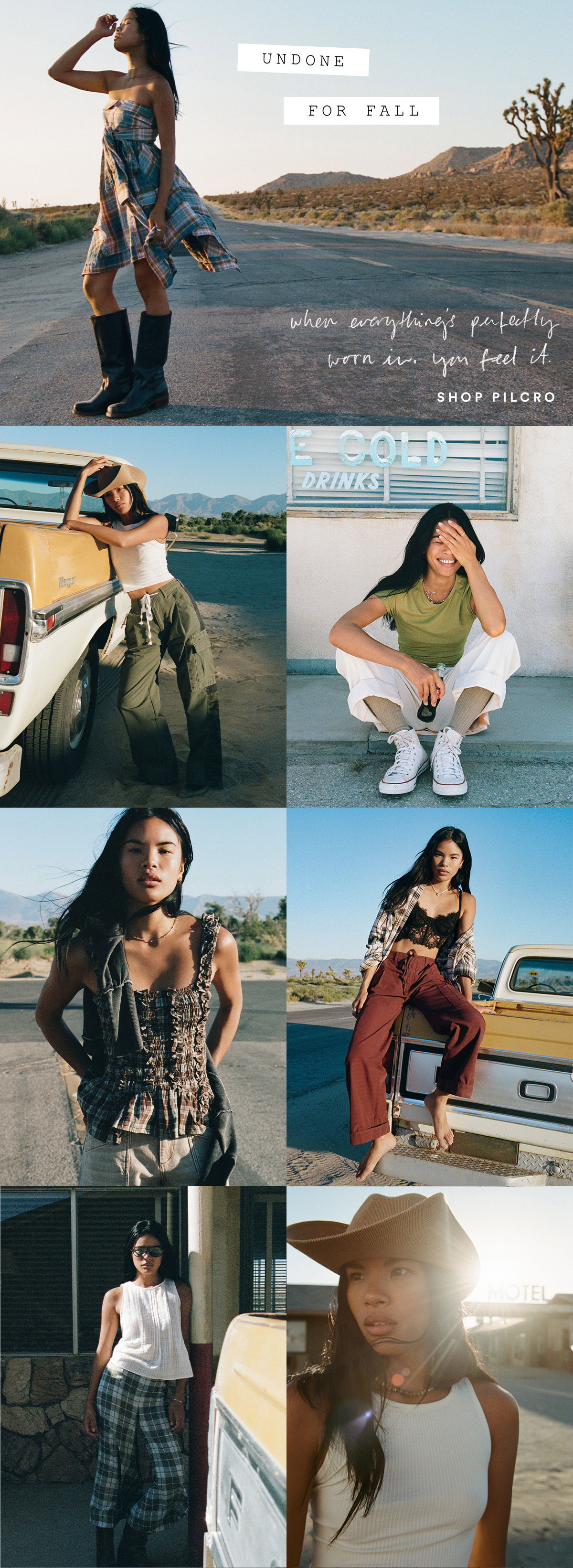 undone for fall, when everything's perfectly worn in, you feel it. shop pilcro