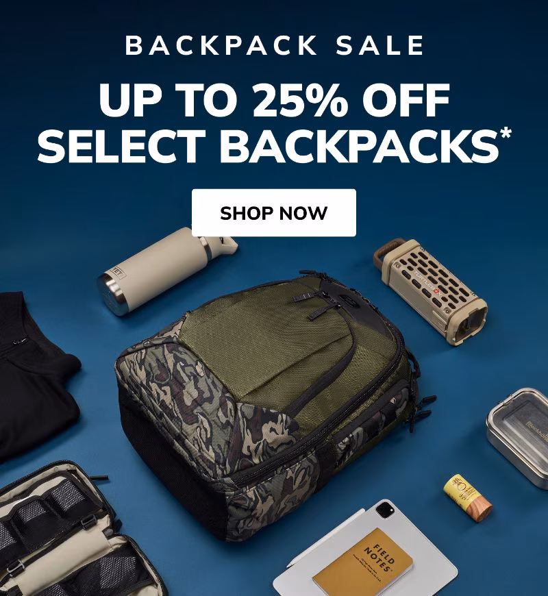 Backpack Sale: up to 25% off
