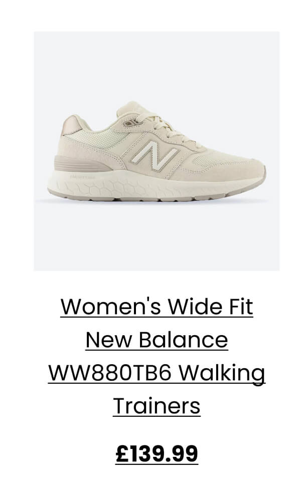 Women's Wide Fit New Balance WW880TB6 Walking Trainers £139.99