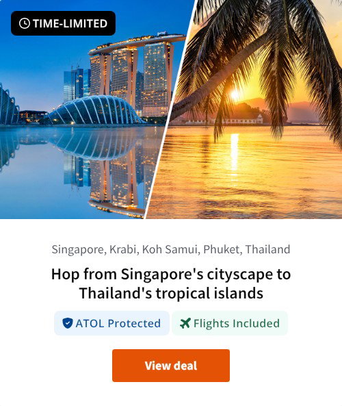 Hop from Singapore's cityscape to Thailand's tropical islands