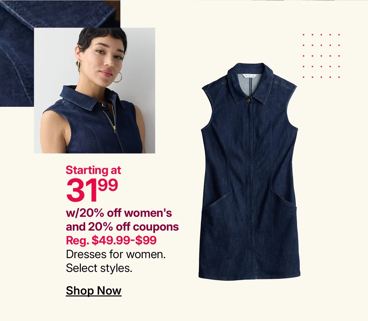 up to 20% off dresses for women