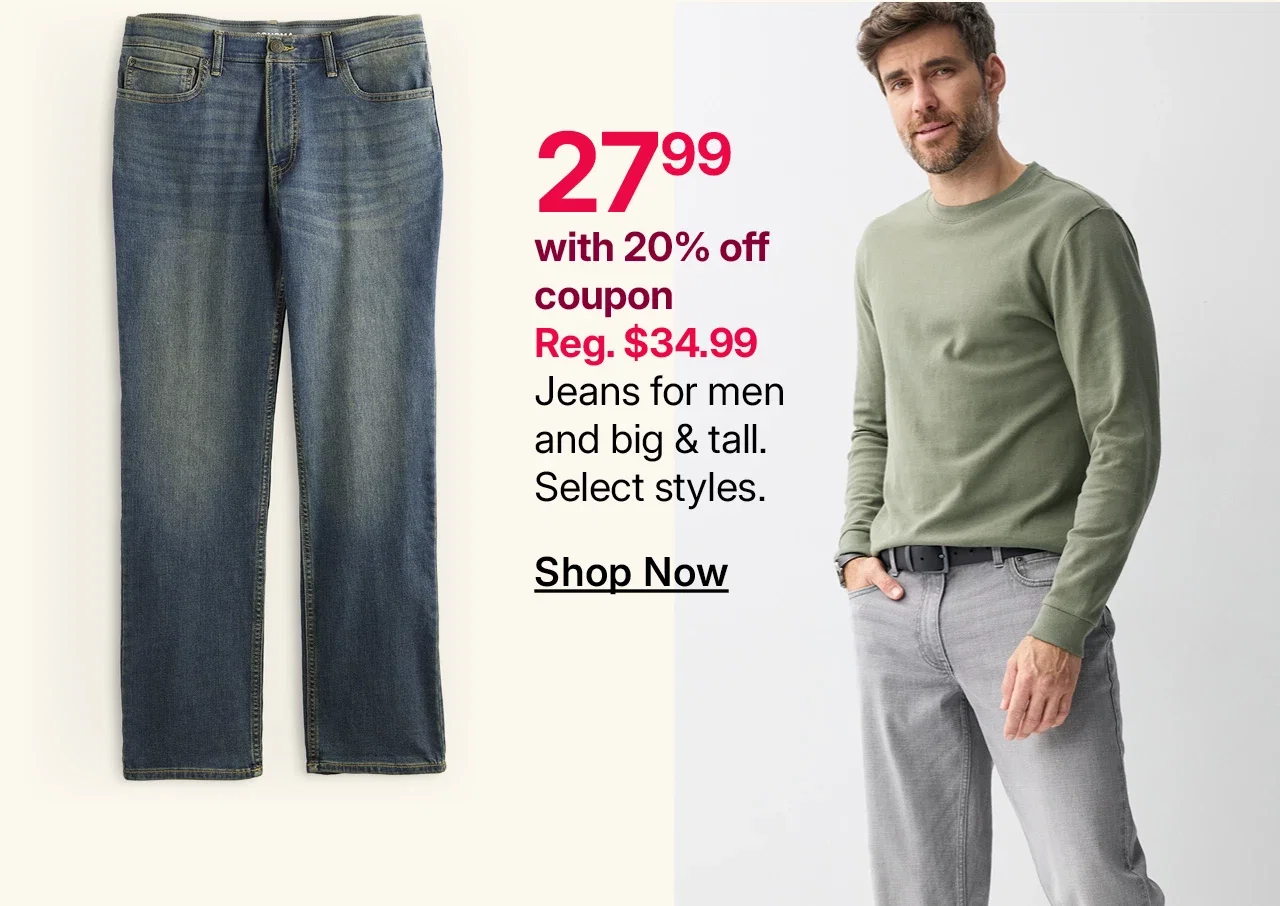 $27.99 jeans for men and big & tall