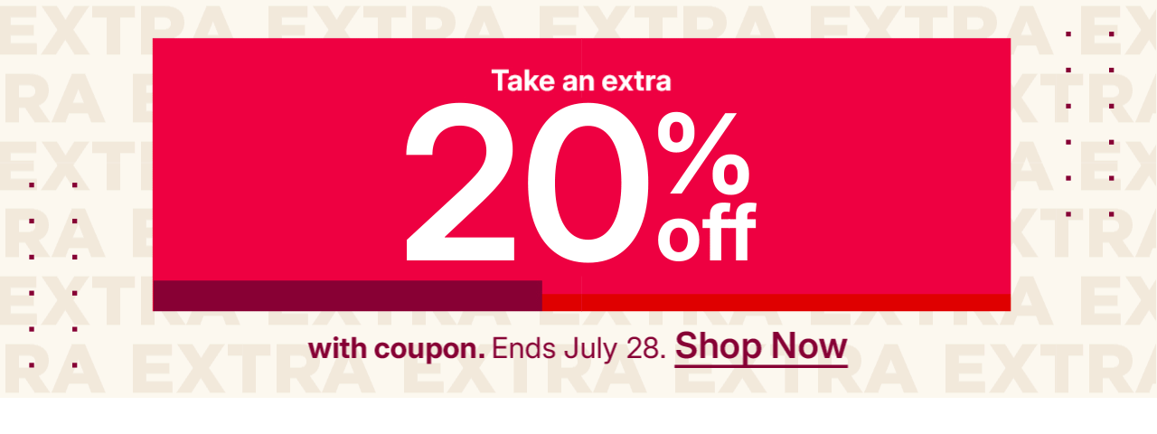 take an extra 20% off with coupon