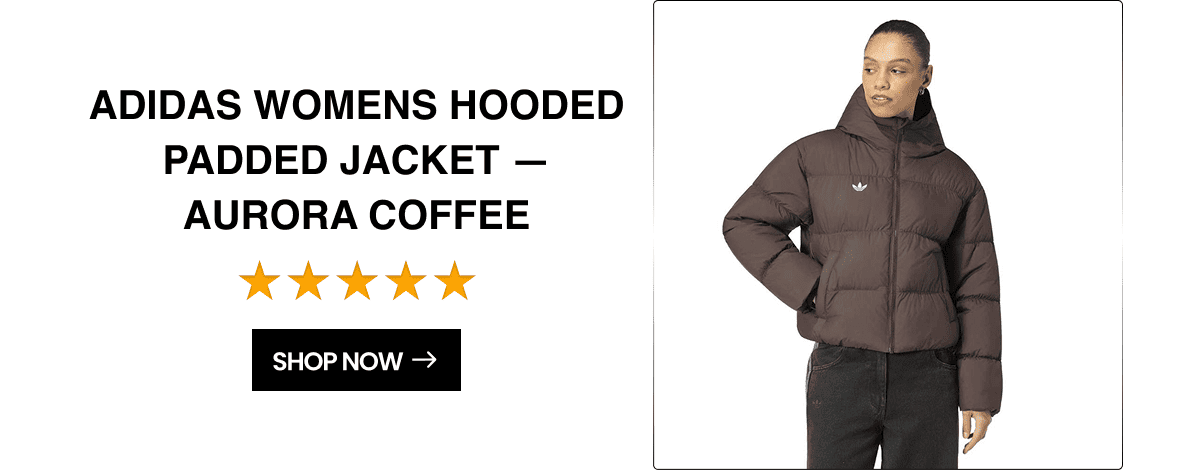 adidas Womens Hooded Padded Jacket - Aurora Coffee