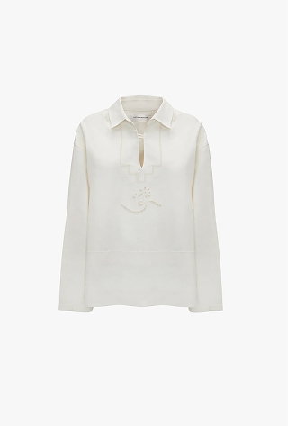 Embroidered Tunic In White