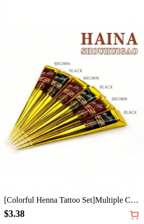 [Colorful Henna Tattoo Set...