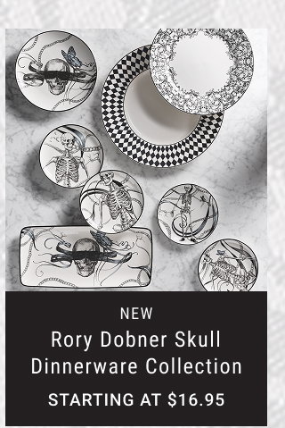 NEW Rory Dobner Skull Dinnerware Collection Starting at $16.95