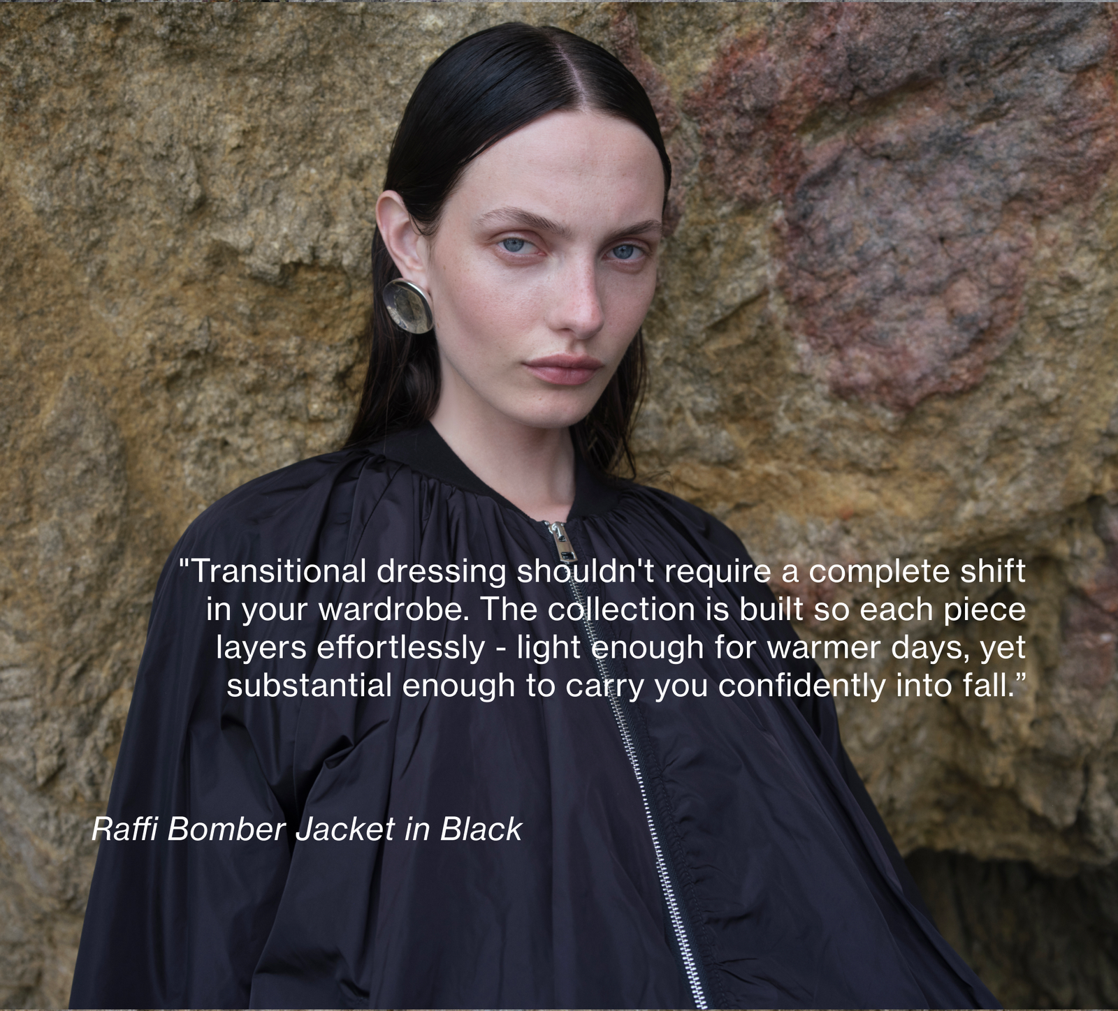 Raffi Bomber Jacket in Black